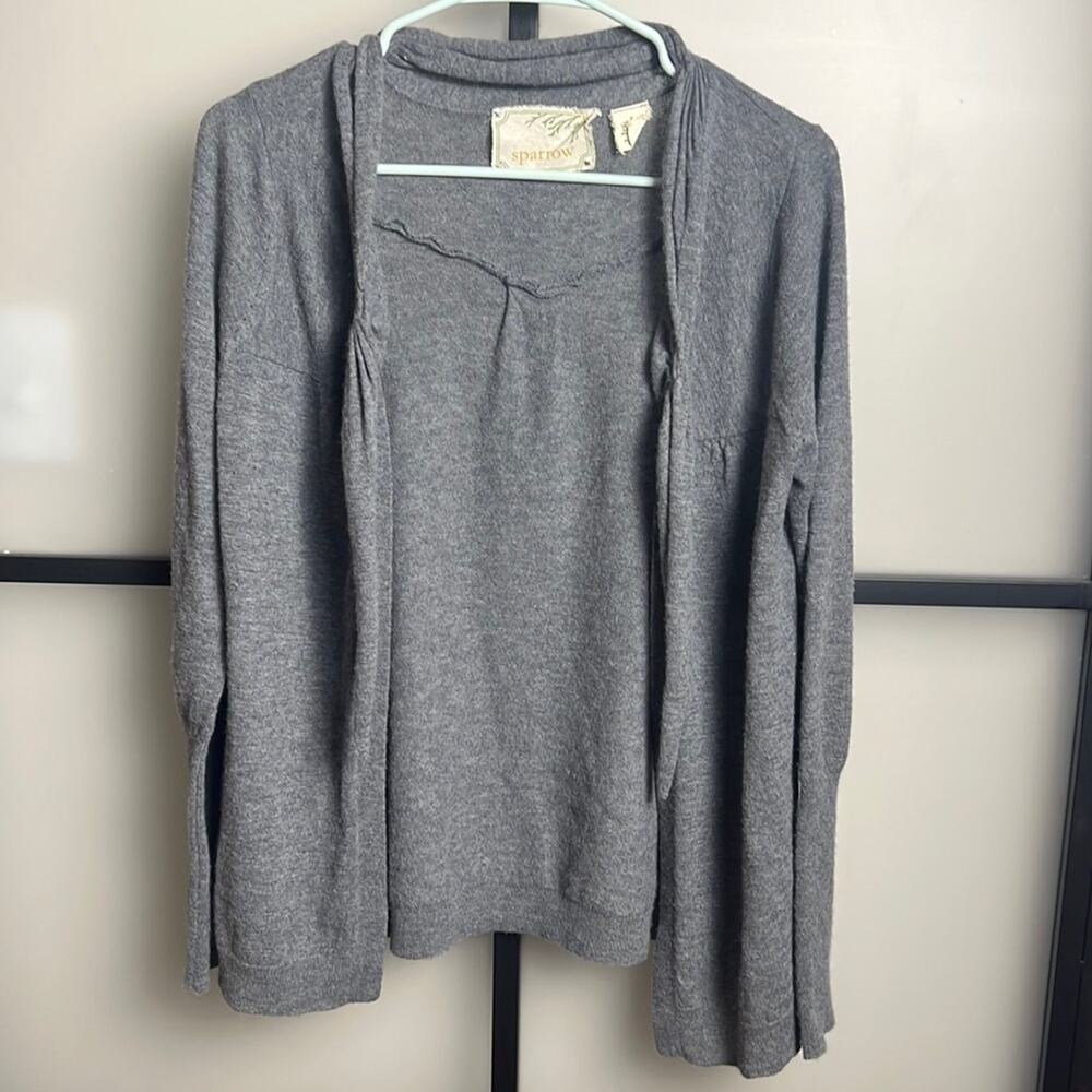 Anthropologie Sparrow Wool & Angora Blend Tie Cardigan Size Medium